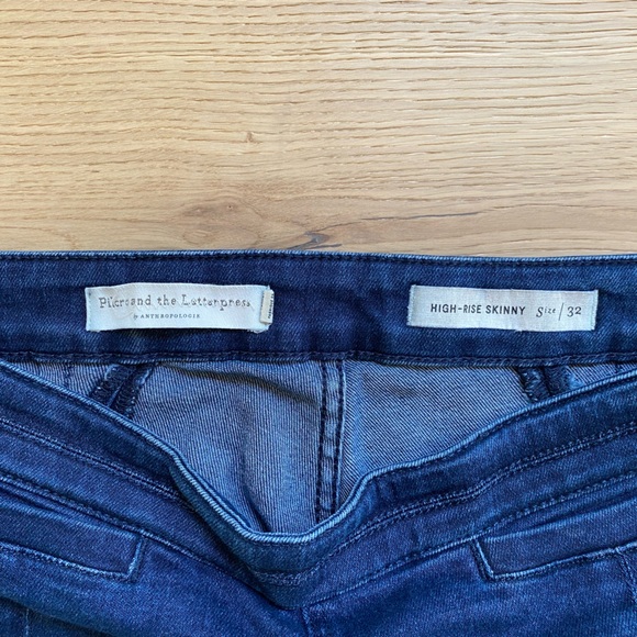 Anthropologie Pilcro & the Letterpress high rise skinny jeans with slits - Picture 3 of 10